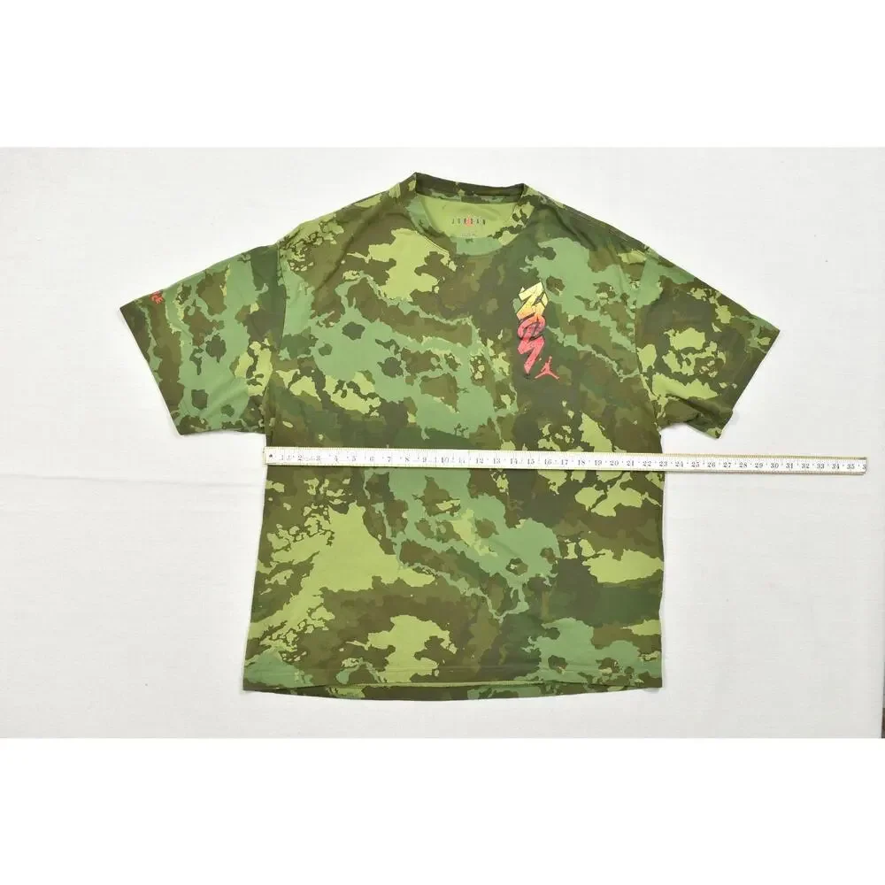 Jordan Zion Williamson Bayou Boys Camo T-Shirt Green Mens Size XL Extra Large